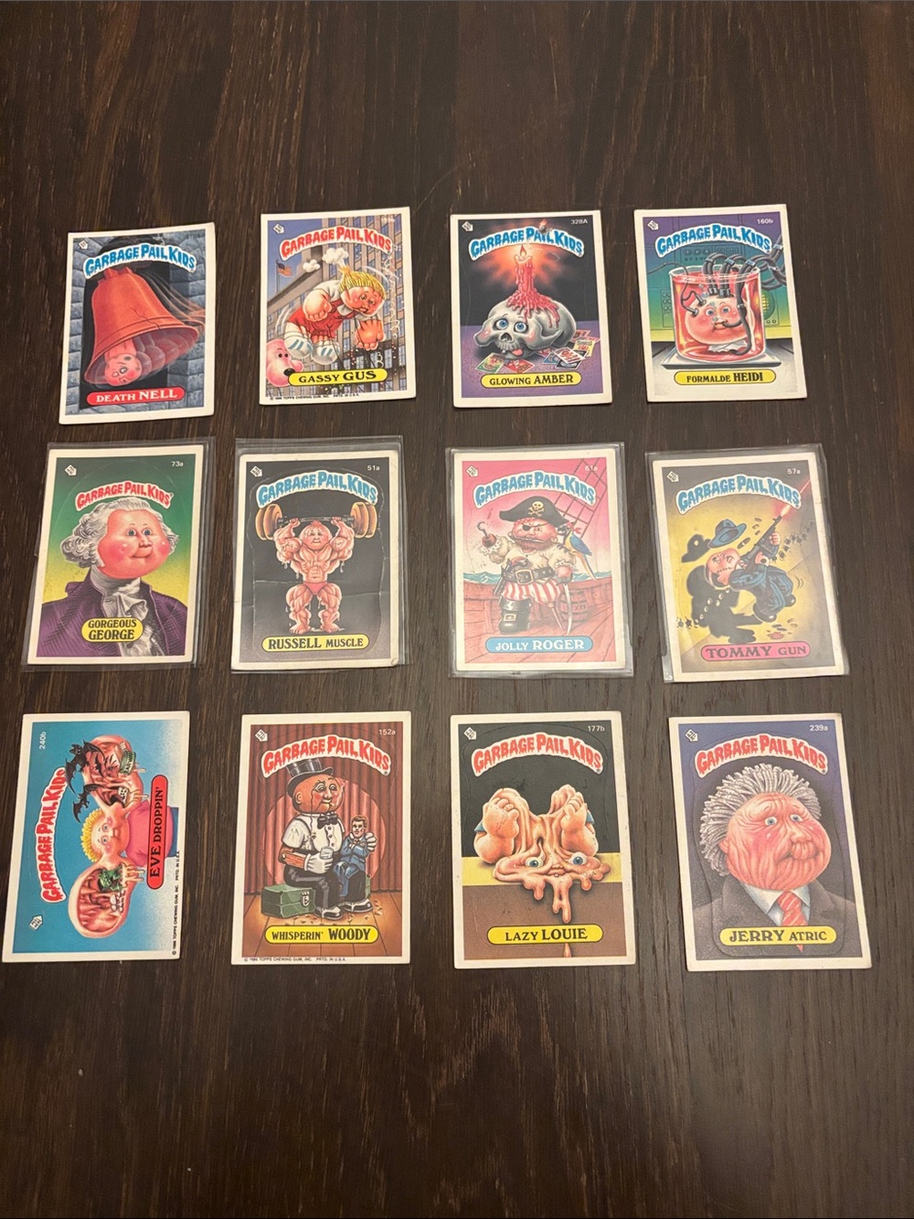 Garbage Pail Kids Trading Card Set - Multi-Color Vintage 1985 set of 12